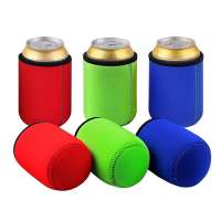 Washable, Durable, Neoprene with Stitched Fabric Edges neoprene Beer Can Sleeve hot sale